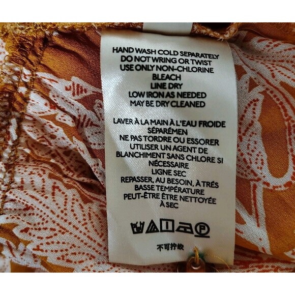 Anthropologie Mia Floral Tiered Tunic Semi-Sheer Boho Top S Cottagecore Peasant - Picture 11 of 12